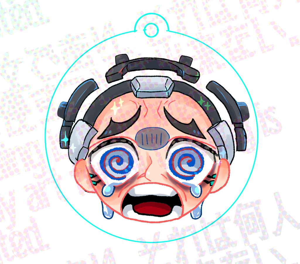 シグマぐるぐる目 パニック！アクリルキーホルダー(ちび顔)