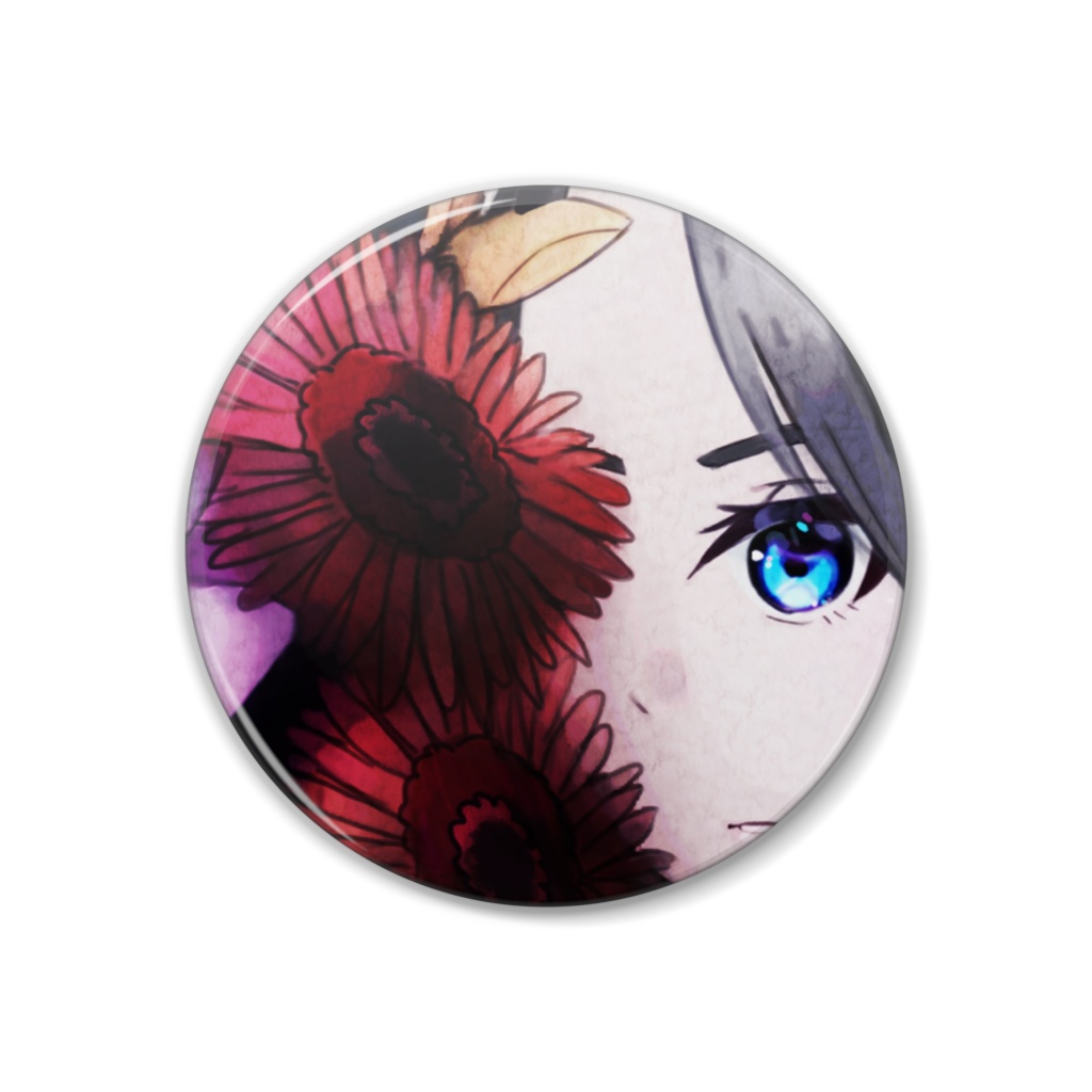花とレディ【缶バッジ38mm】