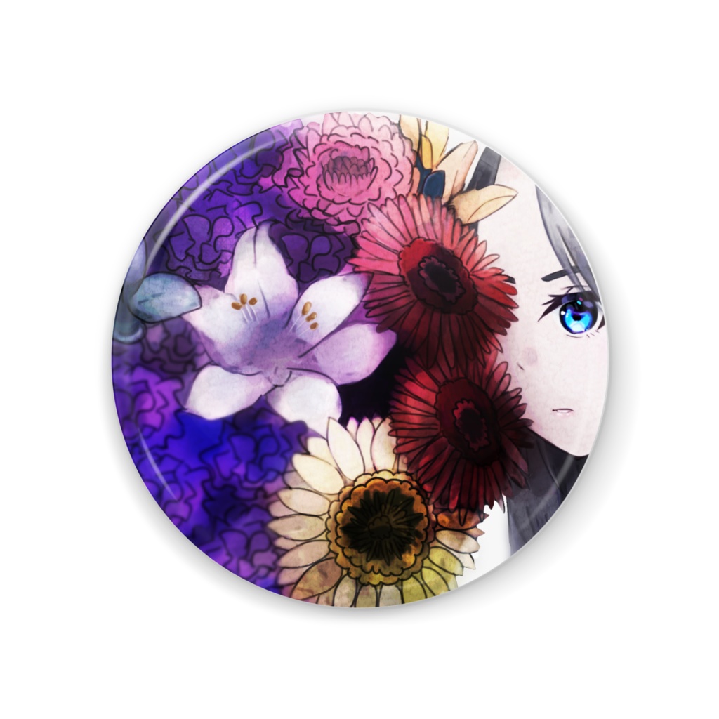 花とレディ【缶ミラー56mm】