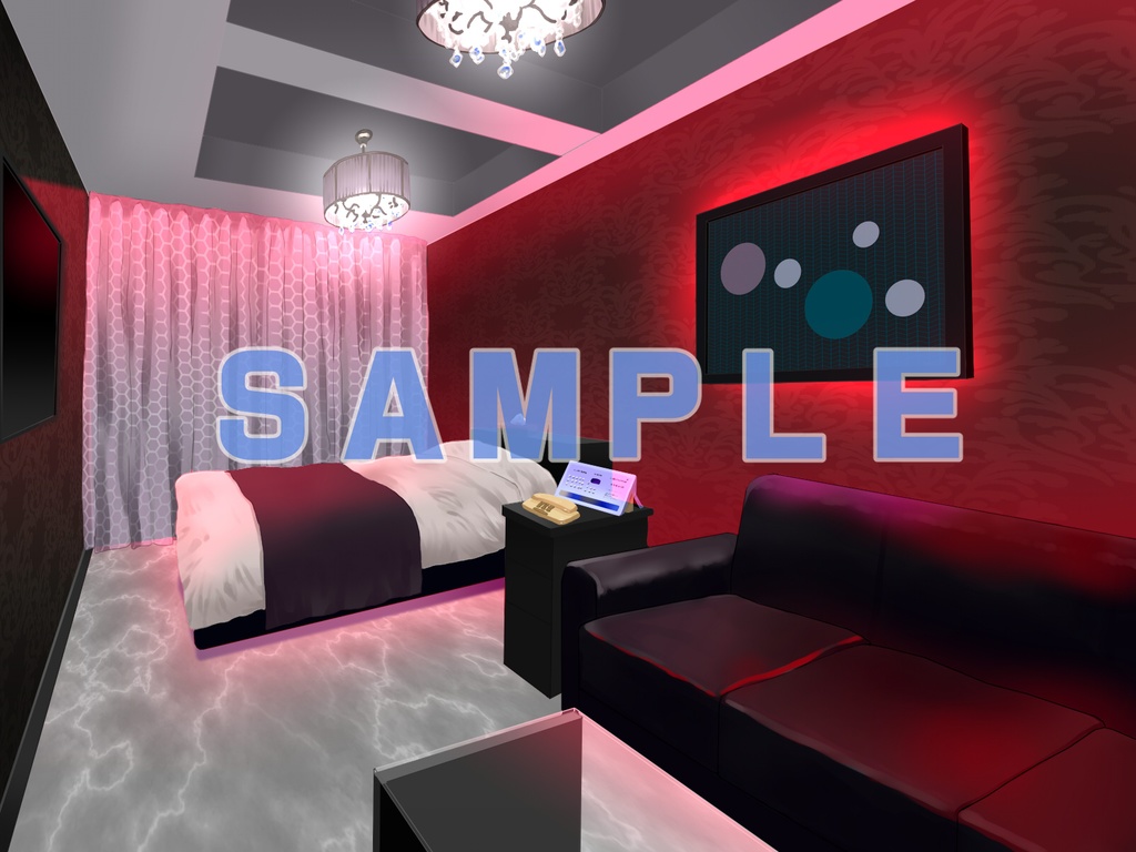 背景素材「ラブホテル」部屋TypeB