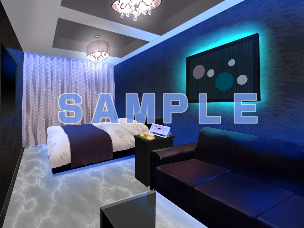 背景素材「ラブホテル」部屋TypeB