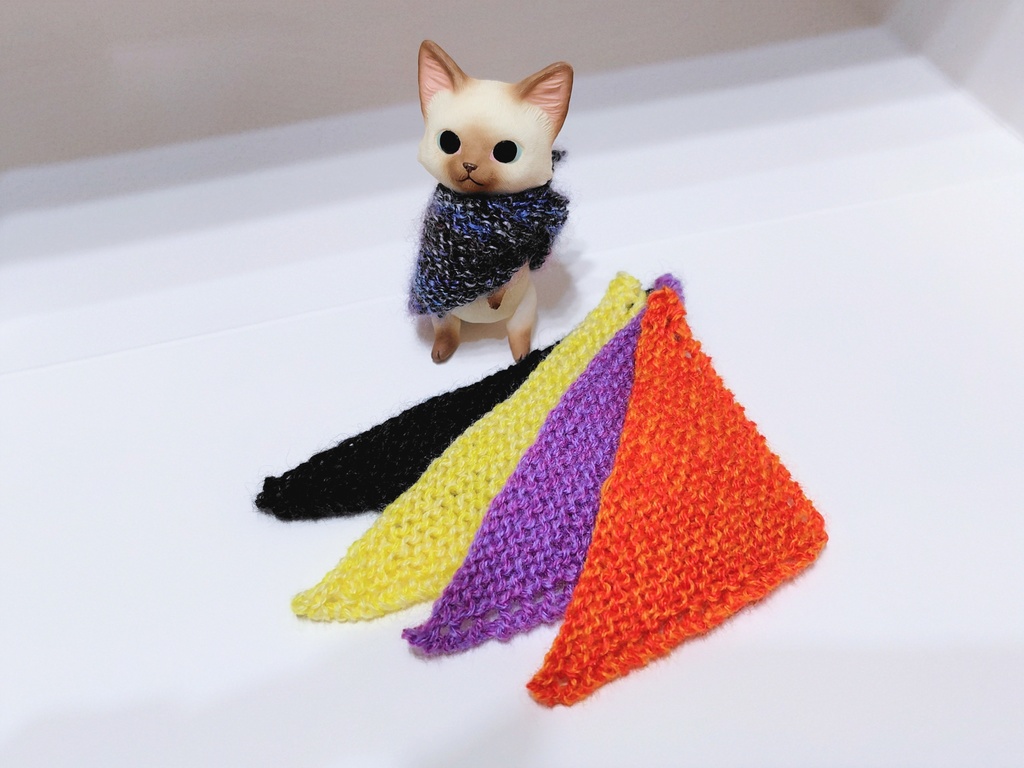 カシミヤで編んだシンプルストール