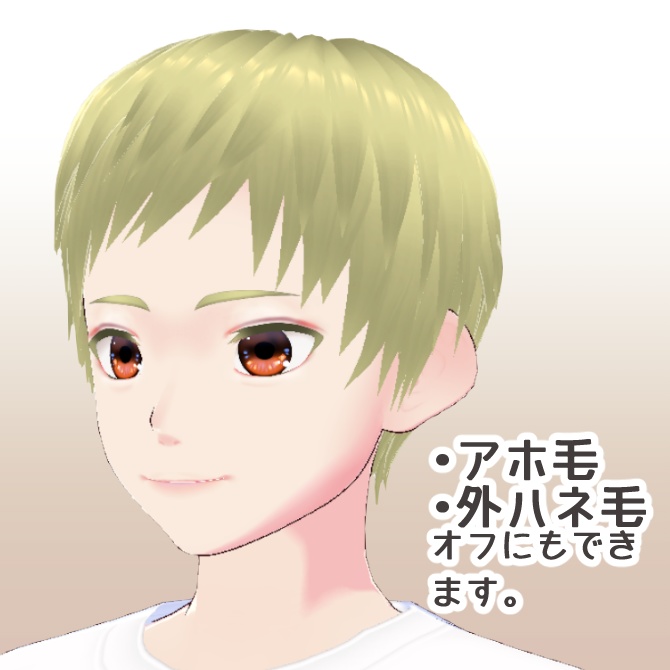 【VRoid正式版】男性用ショートヘア【ヘアプリセット】
