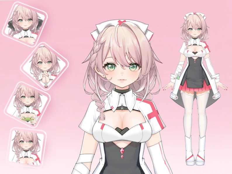 Premade Live2d Model / Nurse Vtuber Model