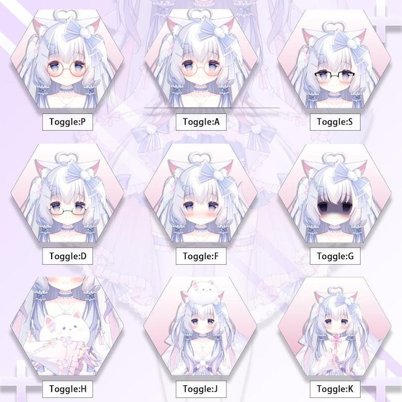 Premade Live2d Model / White Fox Girl Vtuber Model