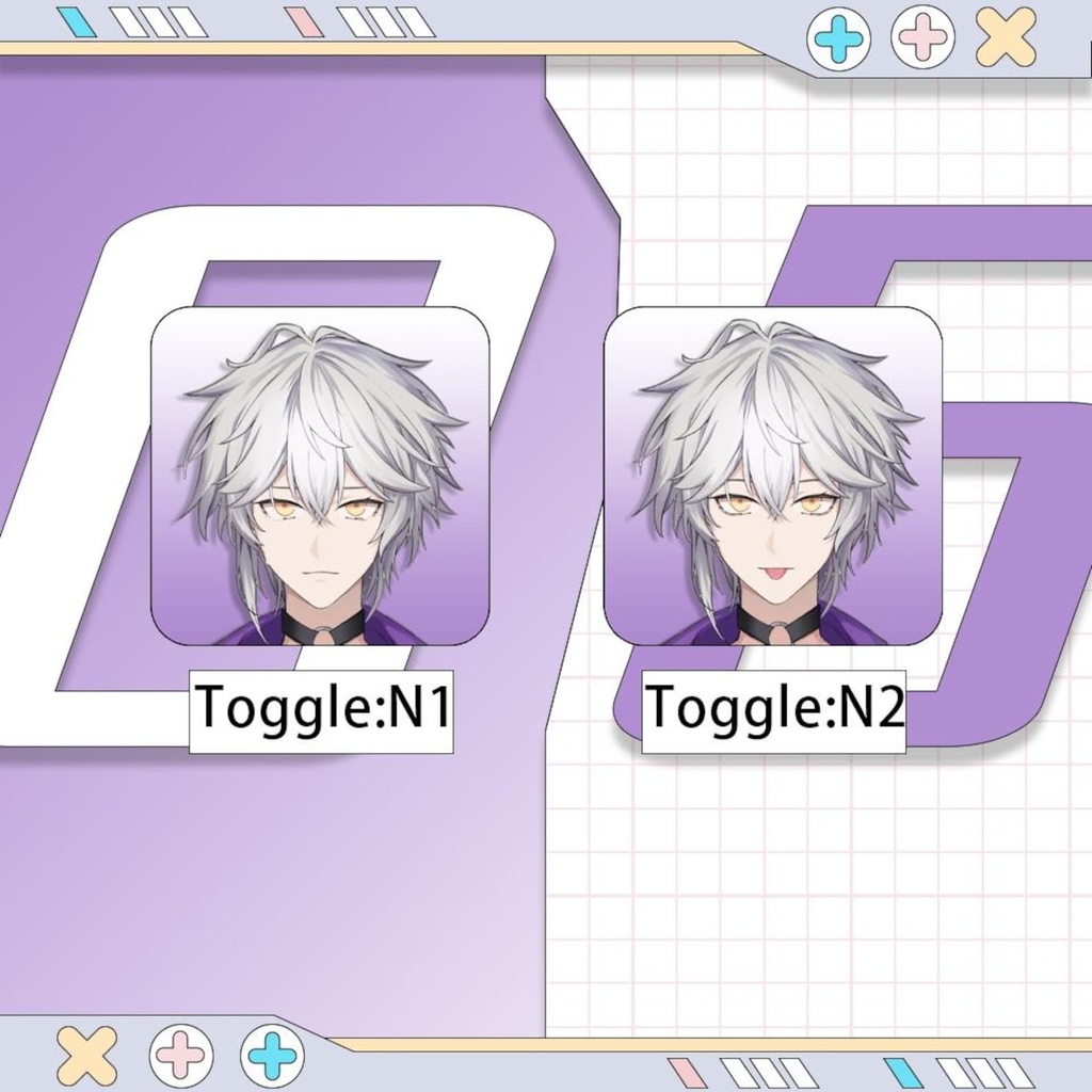 Premade Live2d Model / White Hair Boy Vtuber Model