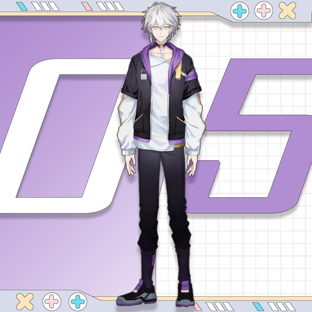Premade Live2d Model / White Hair Boy Vtuber Model