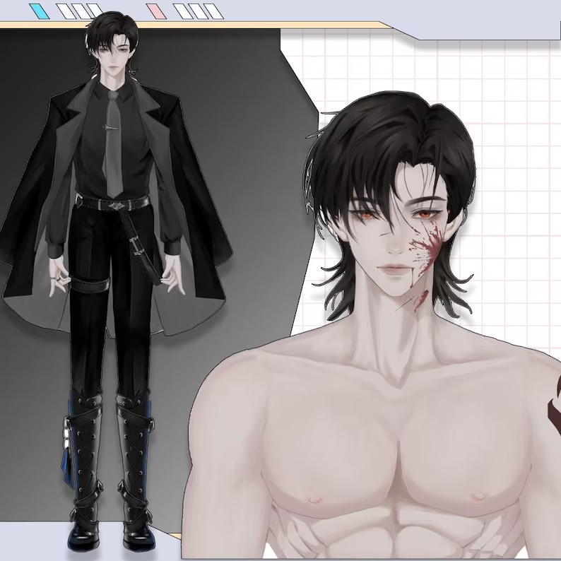 Premade Live2d Model / Wolf Vtuber Model