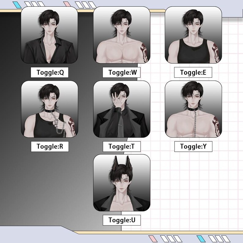 Premade Live2d Model / Wolf Vtuber Model