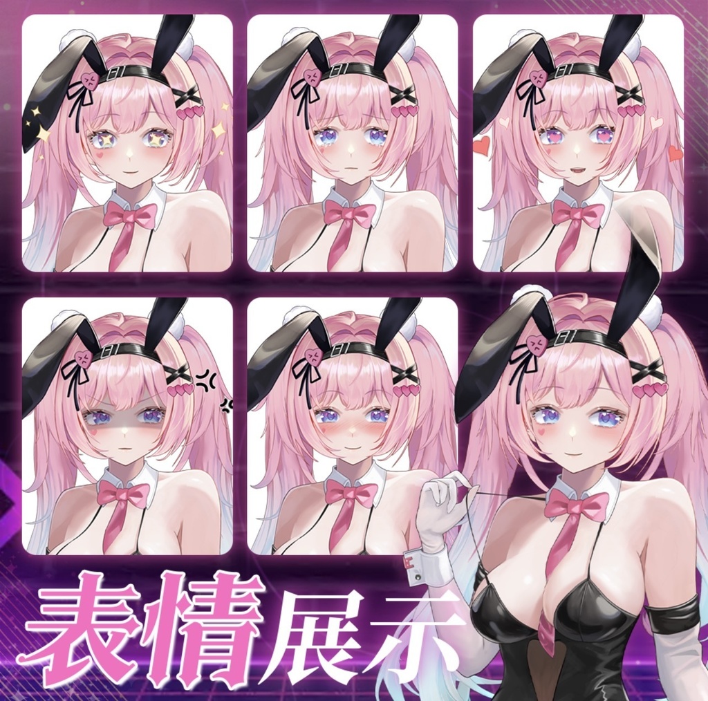 Premade Live2d Model / Rabbit Ear Vtuber Model