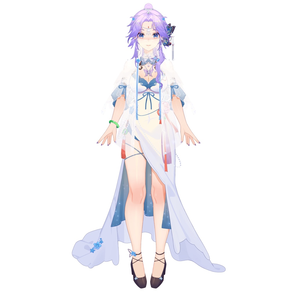 Premade Live2d Model / Butterfly Girl Vtuber Model