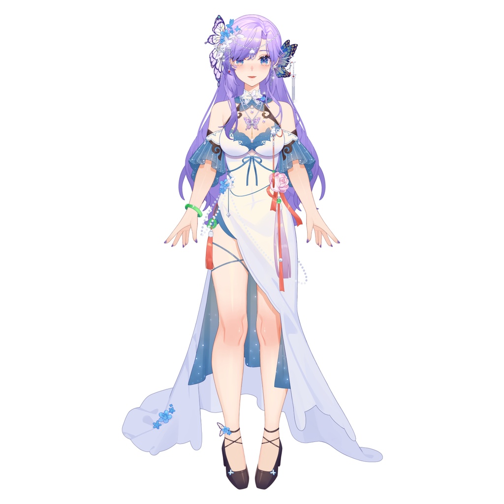 Premade Live2d Model / Butterfly Girl Vtuber Model