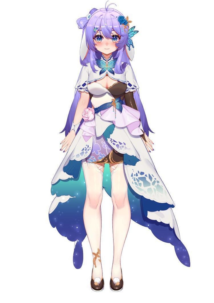 Premade Live2d Model / Purple Hair Girl Vtuber Model