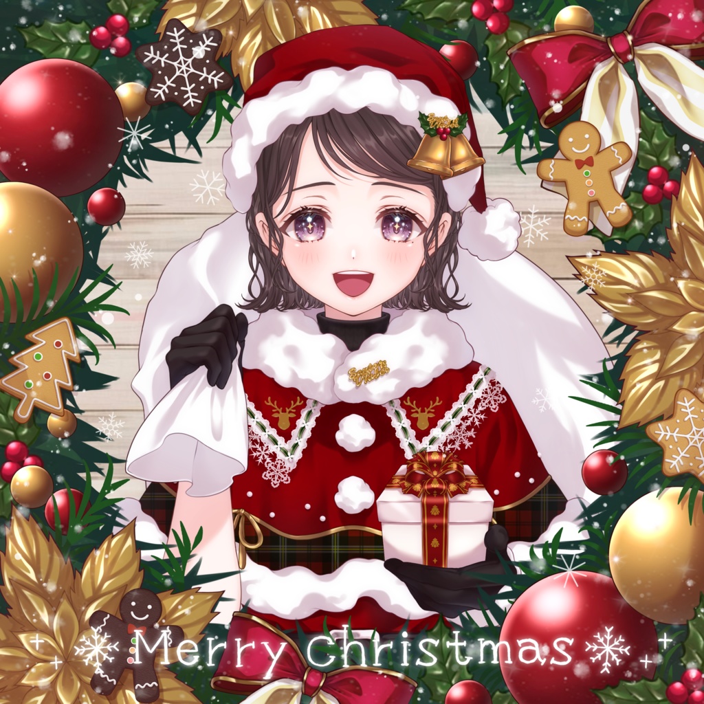 【VTuber向け】なりきりサンタのクリスマスリースセット【フリー素材】