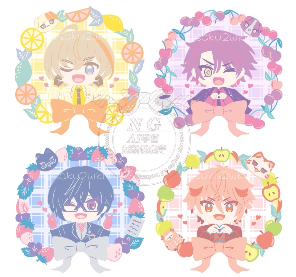 《非公式》ダイカットシール4枚1セット