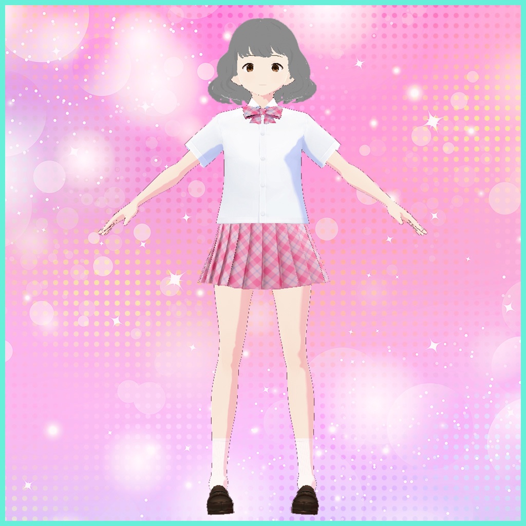 Vroid | ヘアプリセット 第八弾 ゆめカワショートウェーブ