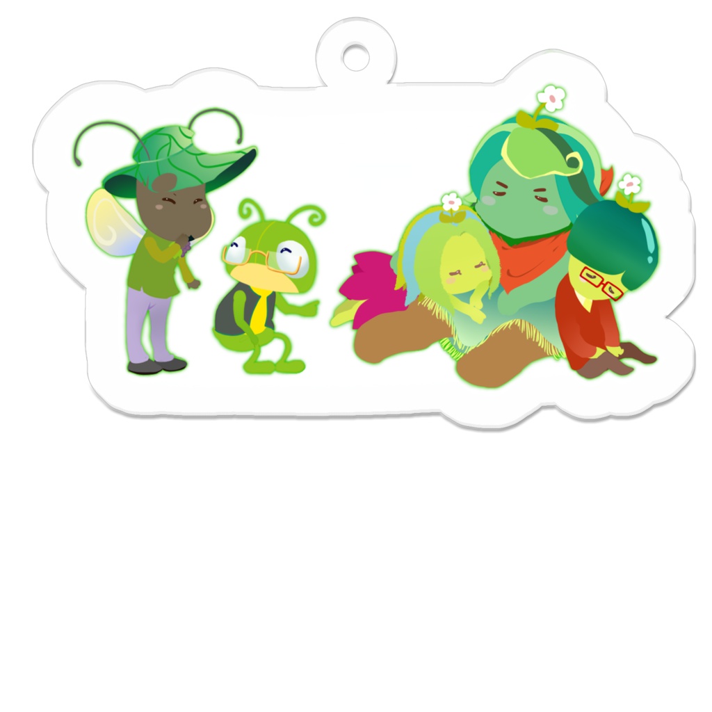 チャーミーチャプレッツお昼寝アクリルキーホルダー