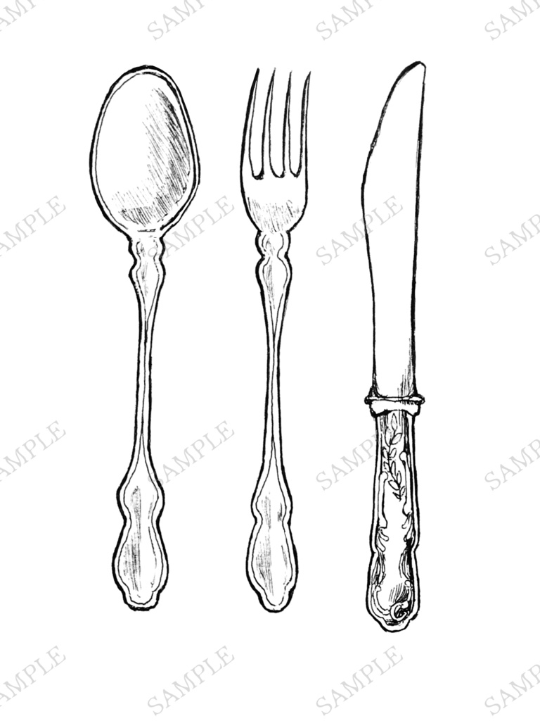 【イラスト素材】カトラリー【商用可】