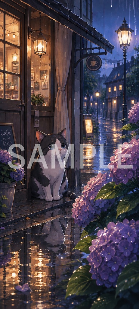 『Whisker Days — 猫と過ごす小さな時間 —|スマホ壁紙4枚セット』