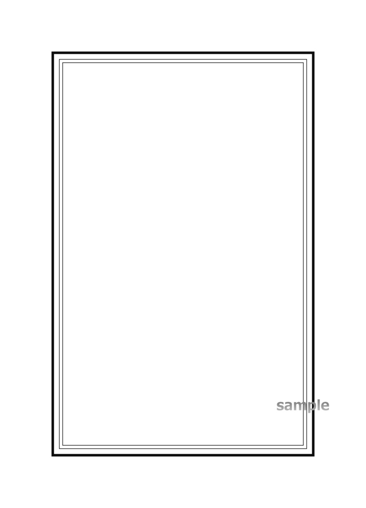 シンプルなフレーム素材 A6サイズ_02