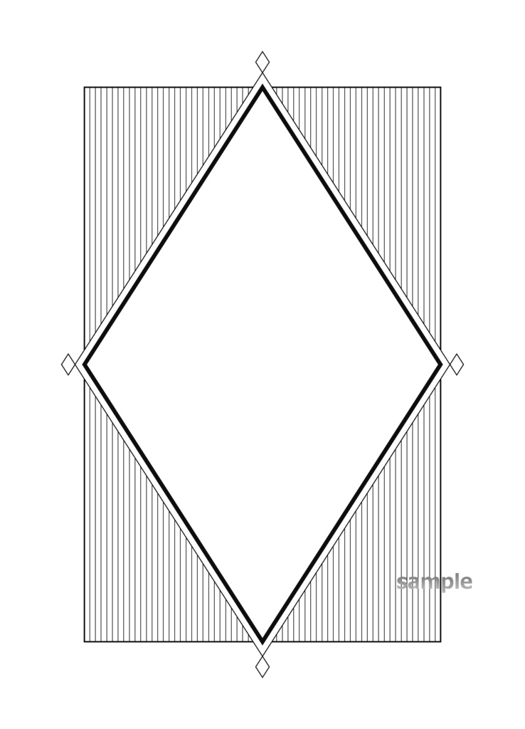 シンプルなフレーム素材 A6サイズ_05【商用利用可】