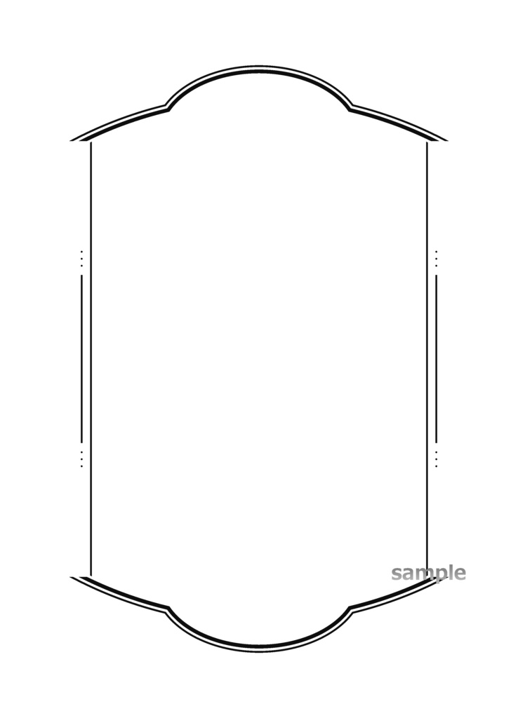 シンプルなフレーム素材 A6サイズ_17