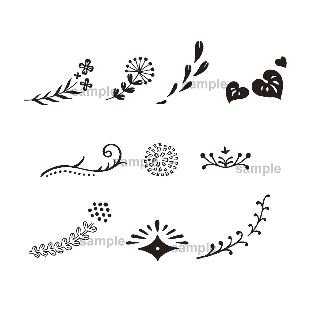 手描きのあしらい素材集