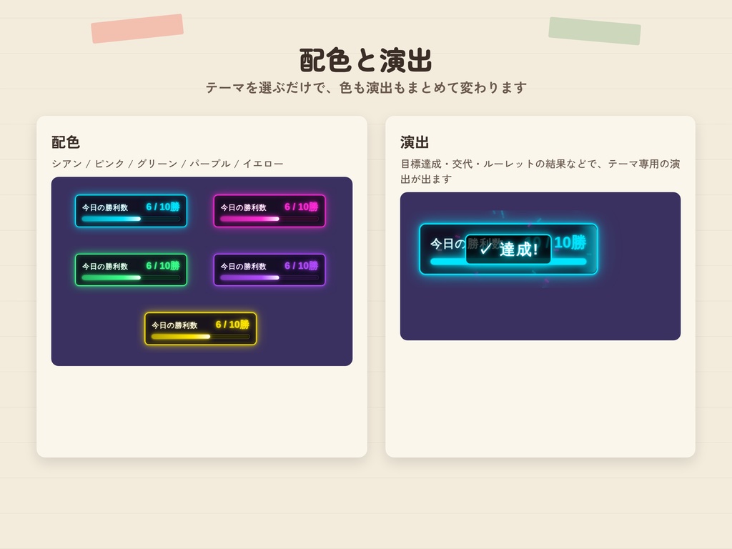 【配信工房】テーマパック「ネオン」|OBS配信ツールの見た目を一括変更