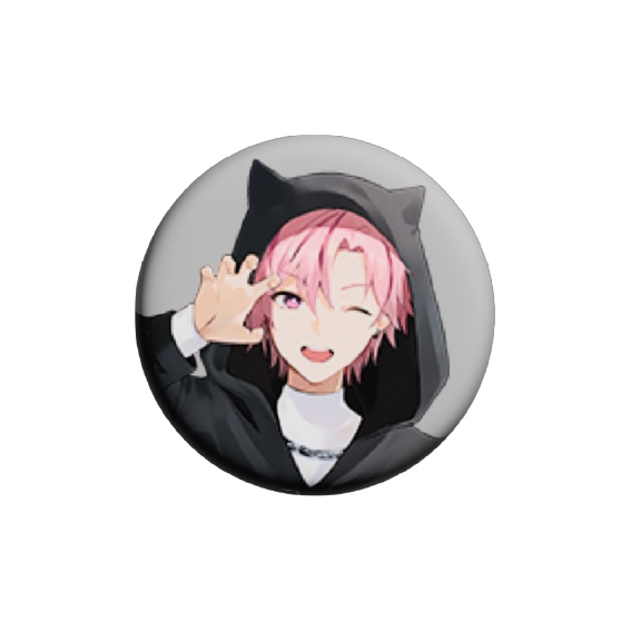 【受注生産】缶バッジ （猫耳フード）【MIKOTO/個人】