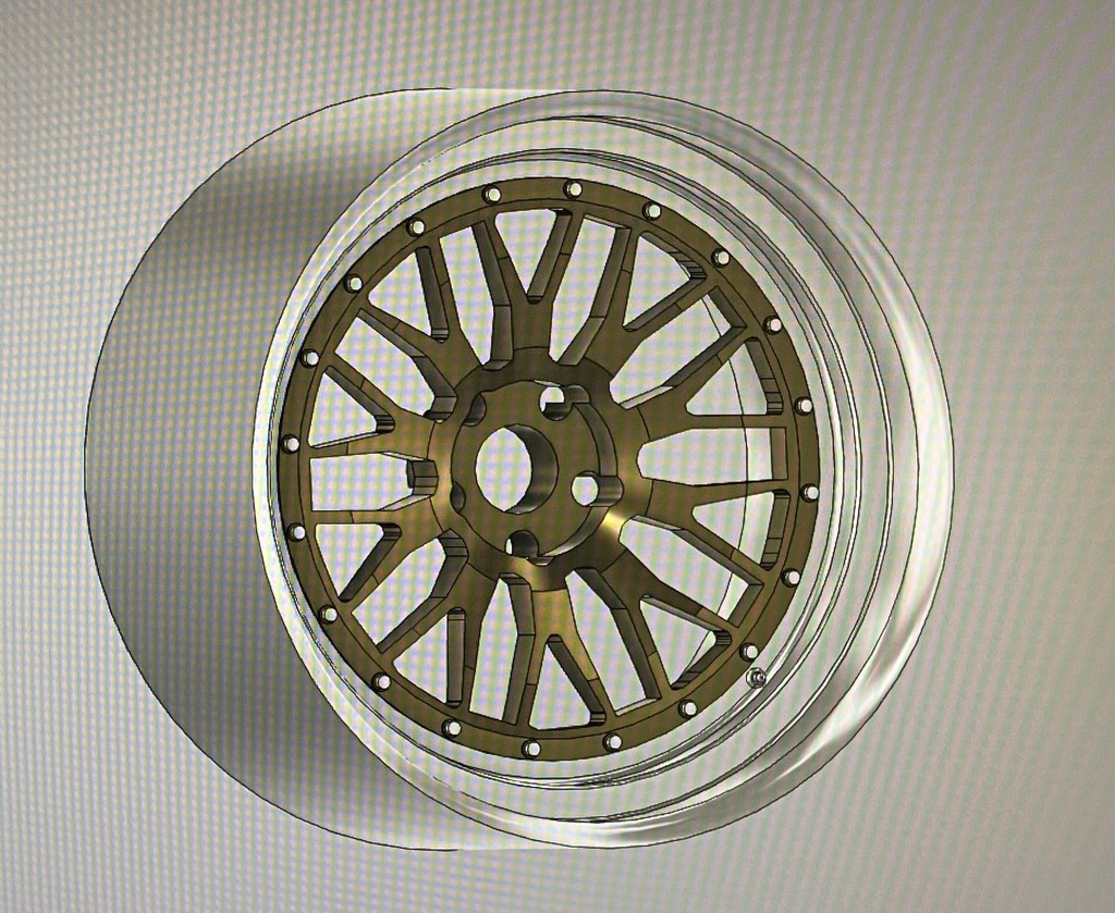 １/24　カーモデル用ホイール　１８インチ相当　A社、T社、F社対応