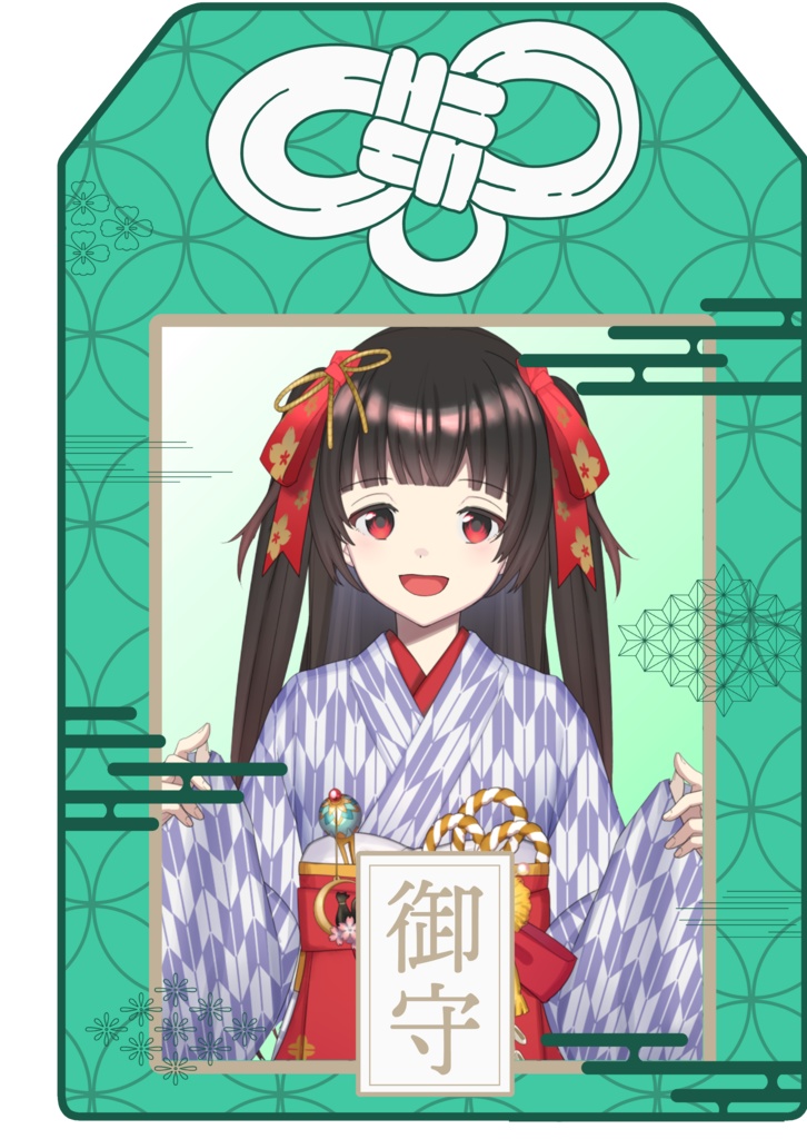 乙女ノ浪漫ノ夢叶御守アクキー赤・青・緑 頭身絵ver.