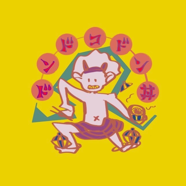 ドンドコドン丼　缶バッチ