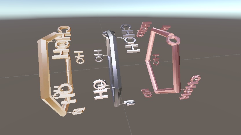 【3Dモデル】ペアリング 単糖構造 お砂糖指輪