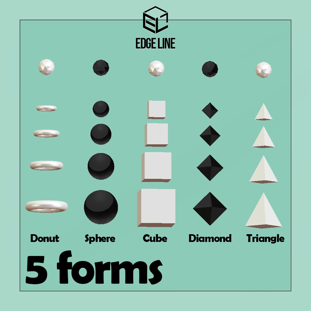 【無料】SimpleFormイヤリングシリーズ (EdgeLine第1弾)