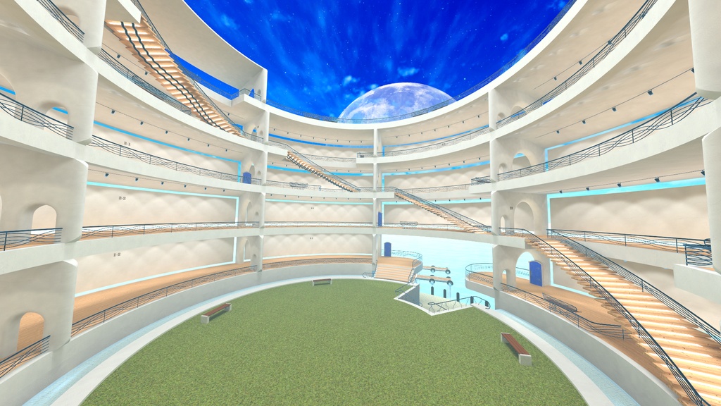 【VRChat】円筒形の展示場