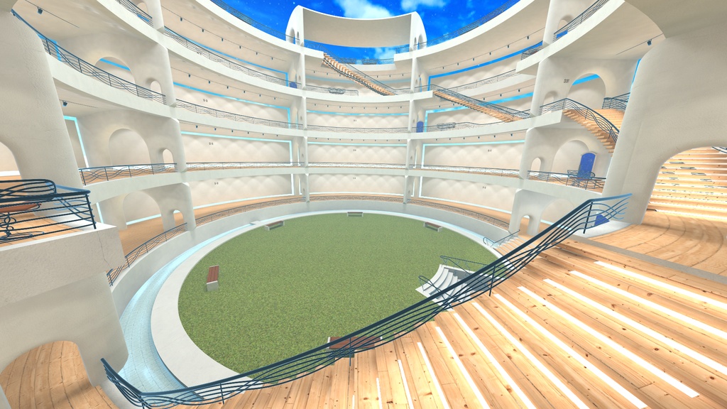 【VRChat】円筒形の展示場