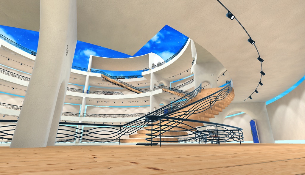 【VRChat】円筒形の展示場