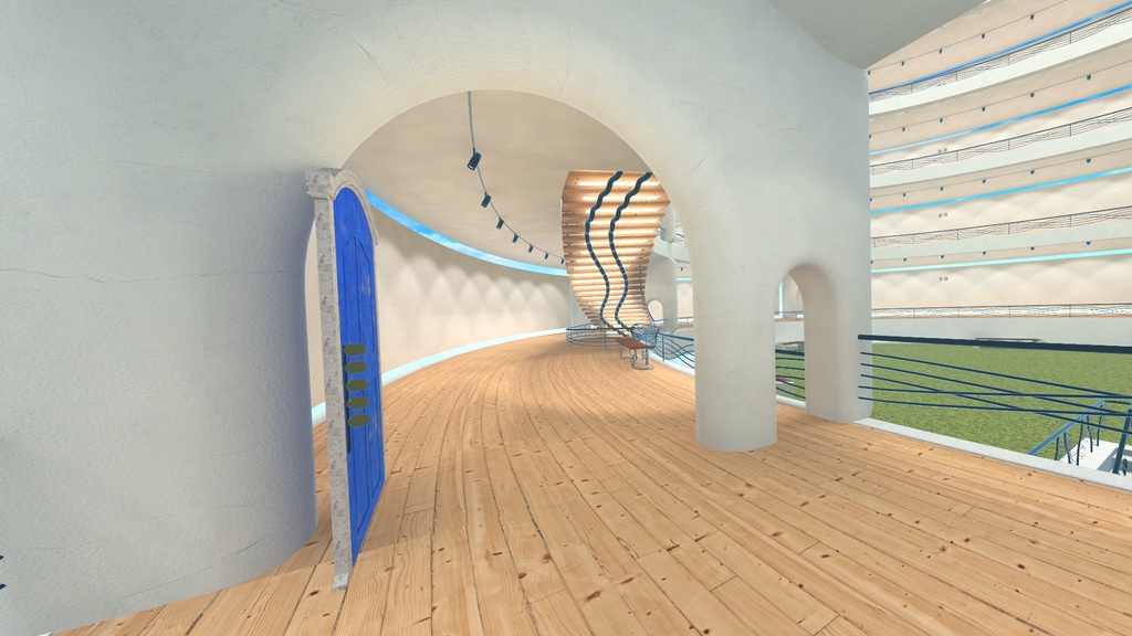 【VRChat】円筒形の展示場