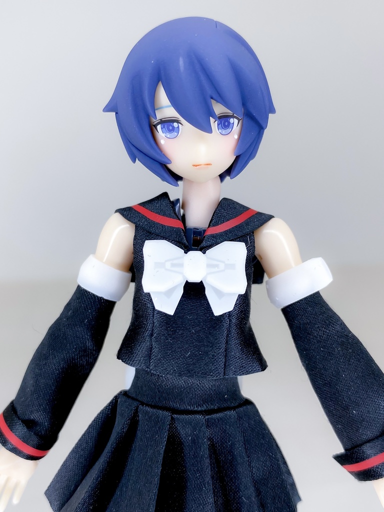 メガミデバイス対応 セーラー服 白/紺 (胸パーツ対応サイズ有り)