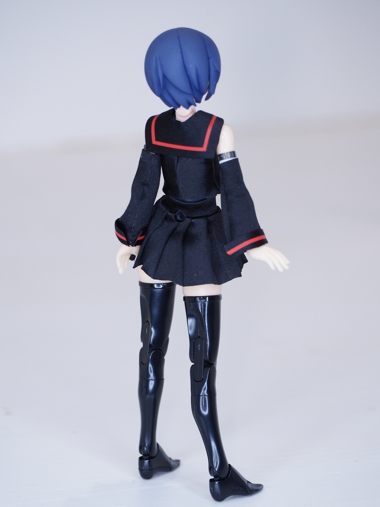 メガミデバイス対応 セーラー服 黒(胸パーツ対応サイズ有り)