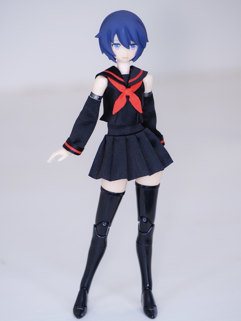 メガミデバイス対応　セーラー服 黒（胸パーツ対応サイズ有り）