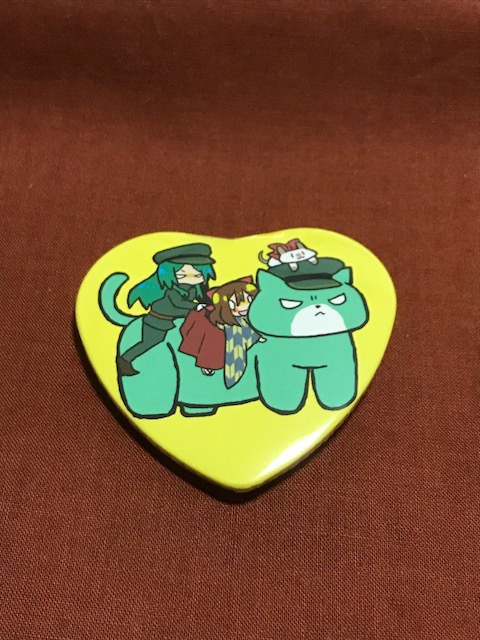 藤芽ハート缶バッジ