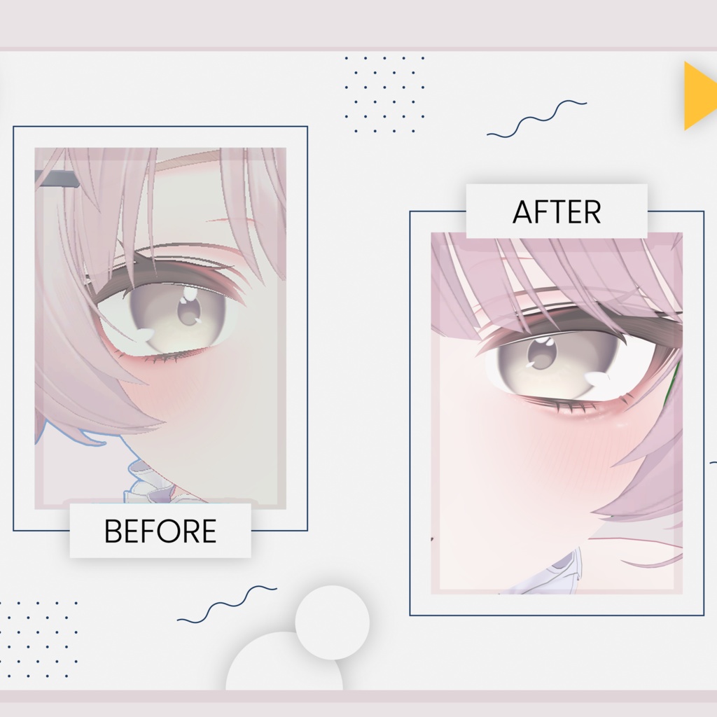 【ミルフィーMilfyー】激カワmakeup texture 画像編集ソフト不要簡単導入【Unity画面で導入説明動画有】