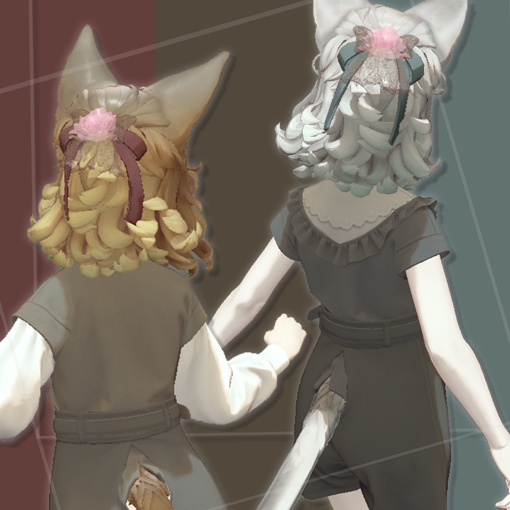 【VRC3Dアクセサリー】 Tau Blume 【全アバター対応+配置対応2アバター】