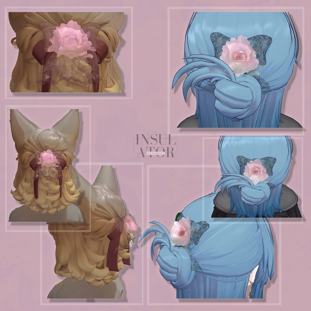 【VRC3Dアクセサリー】 Tau Blume 【全アバター対応+配置対応2アバター】