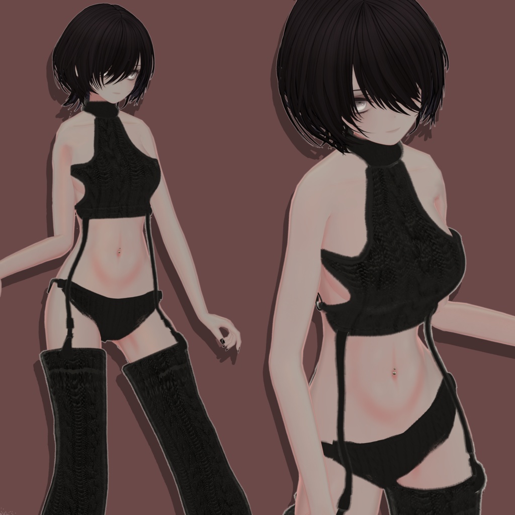 【5アバター対応】VRChat 3D衣装 脈打ちヒステリア