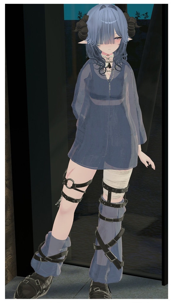 【VRChat想定】4アバター対応3D衣装【reflected】