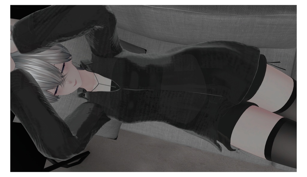 【VRChat想定】4アバター対応3D衣装【reflected】