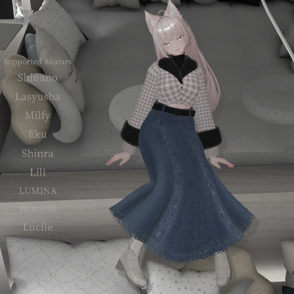 【VRChat3D衣装】Watch Me 「しなの・森羅・ラシューシャ・ミルフィ・エク・璃々・ルミナ・対応」by シャイメイ理