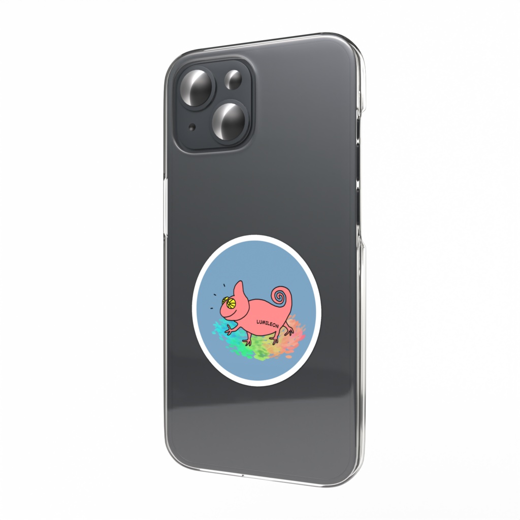 スマホステッカー(油彩タッチあり、丸)